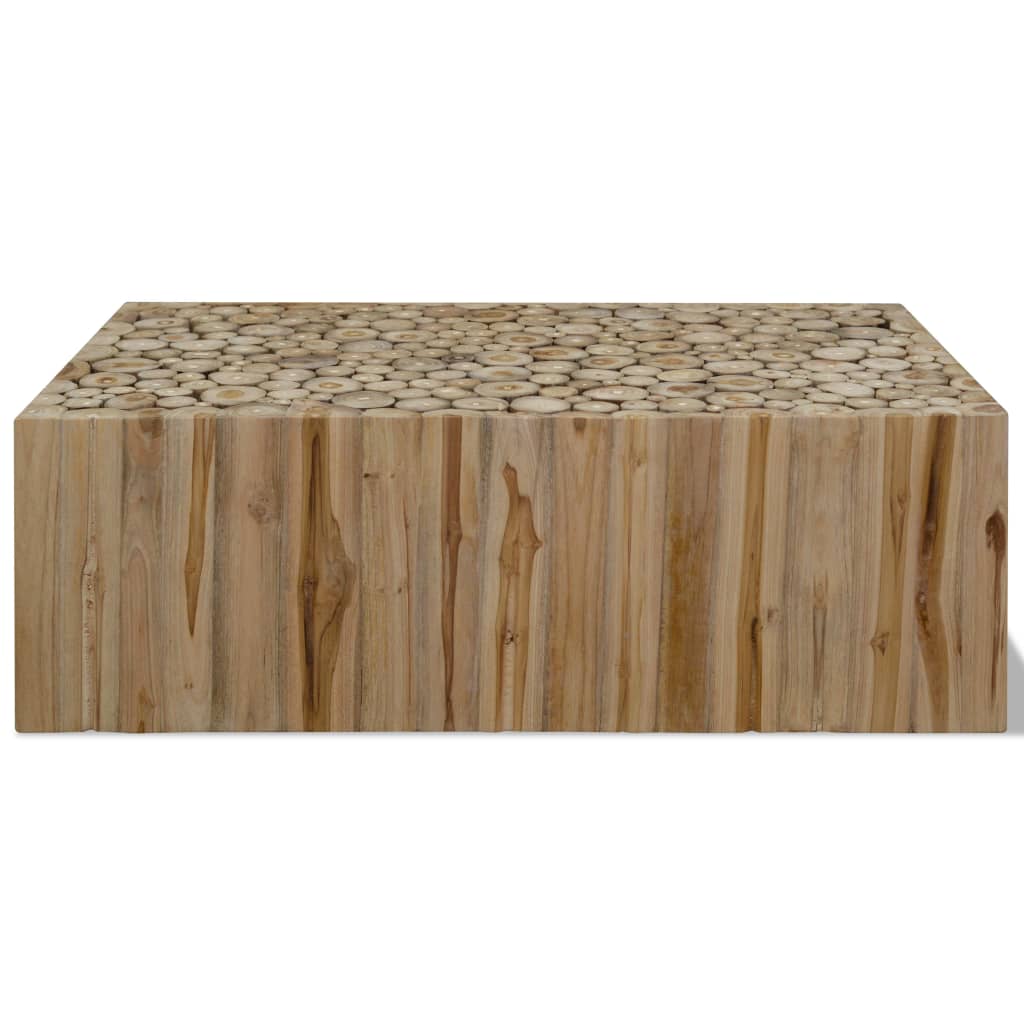 Table basse Teck véritable 90x50x30 cm