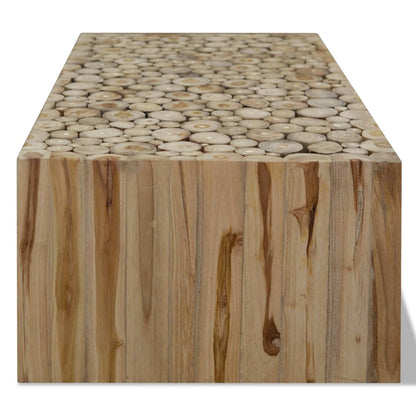 Table basse Teck véritable 90x50x30 cm