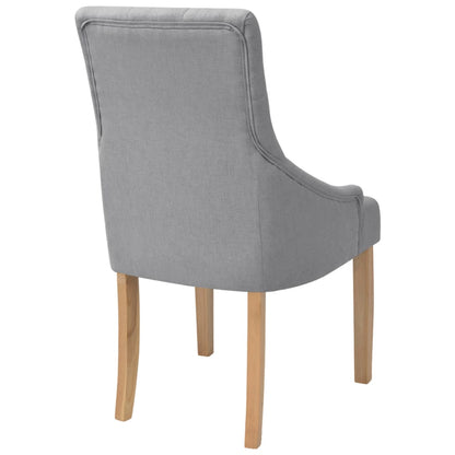 Chaises à manger lot de 6 gris clair tissu