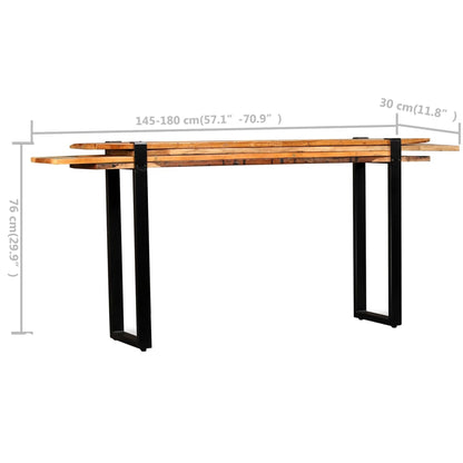 Table console Bois de récupération massif réglable