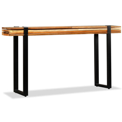 Table console Bois de récupération massif réglable