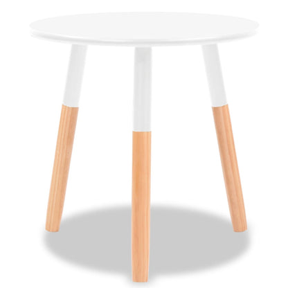 Ensemble de tables d'appoint 2 pcs Bois de pin massif Blanc