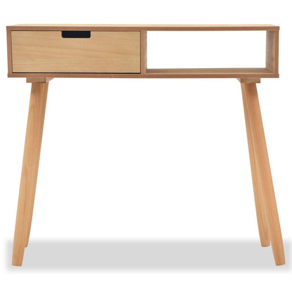 Table console Bois de pin massif 80 x 30 x 72 cm Marron