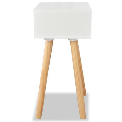 Table de chevet 2 pcs Bois de pin massif 40 x 30 x 61 cm Blanc