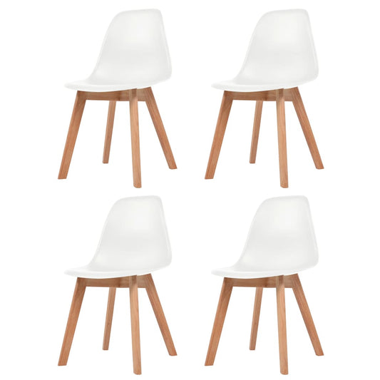 vidaXL Chaises à manger lot de 4 Blanc Plastique