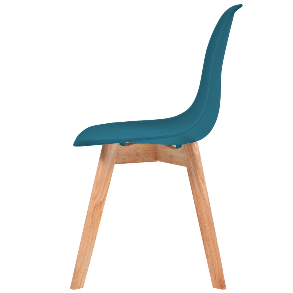 Chaises à manger lot de 4 Turquoise Plastique