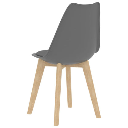 Chaises à manger lot de 4 Gris Plastique