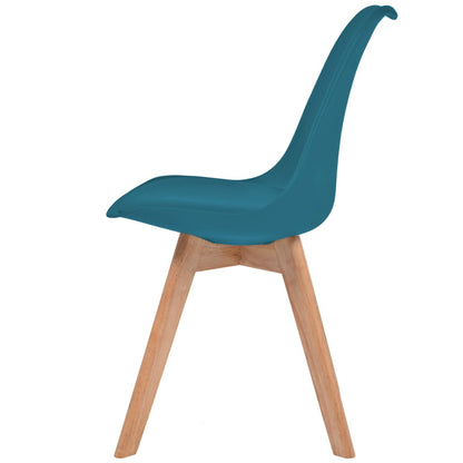 Chaises à manger lot de 2 Turquoise Plastique