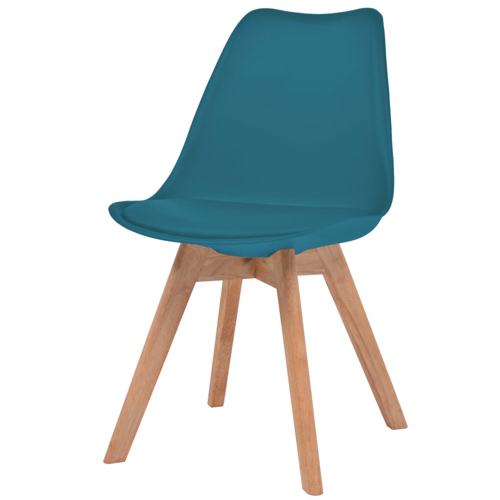 Chaises à manger lot de 4 Turquoise Plastique