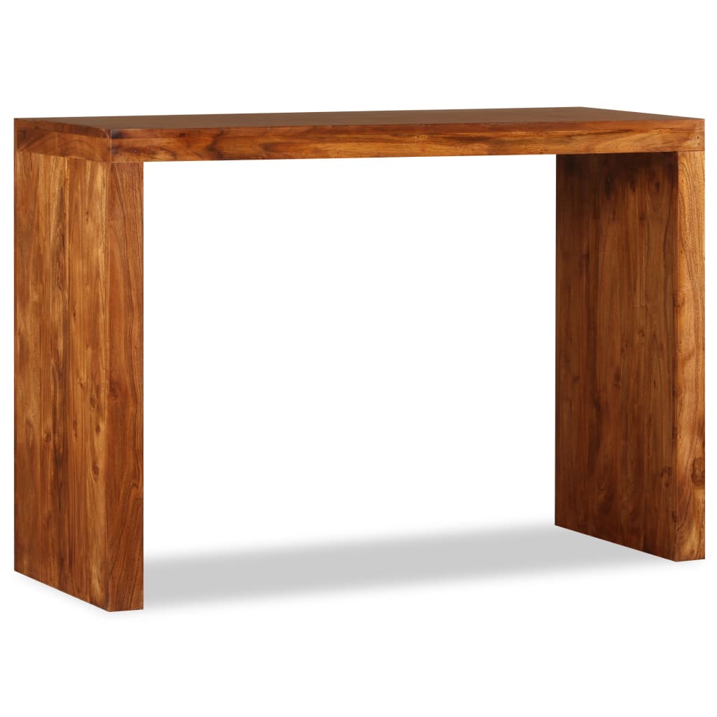 Table console Bois massif avec finition miel 110x40x76 cm