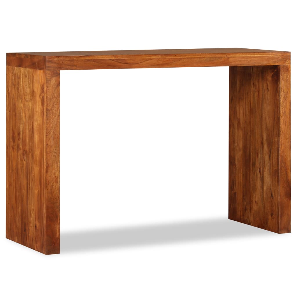 Table console Bois massif avec finition miel 110x40x76 cm