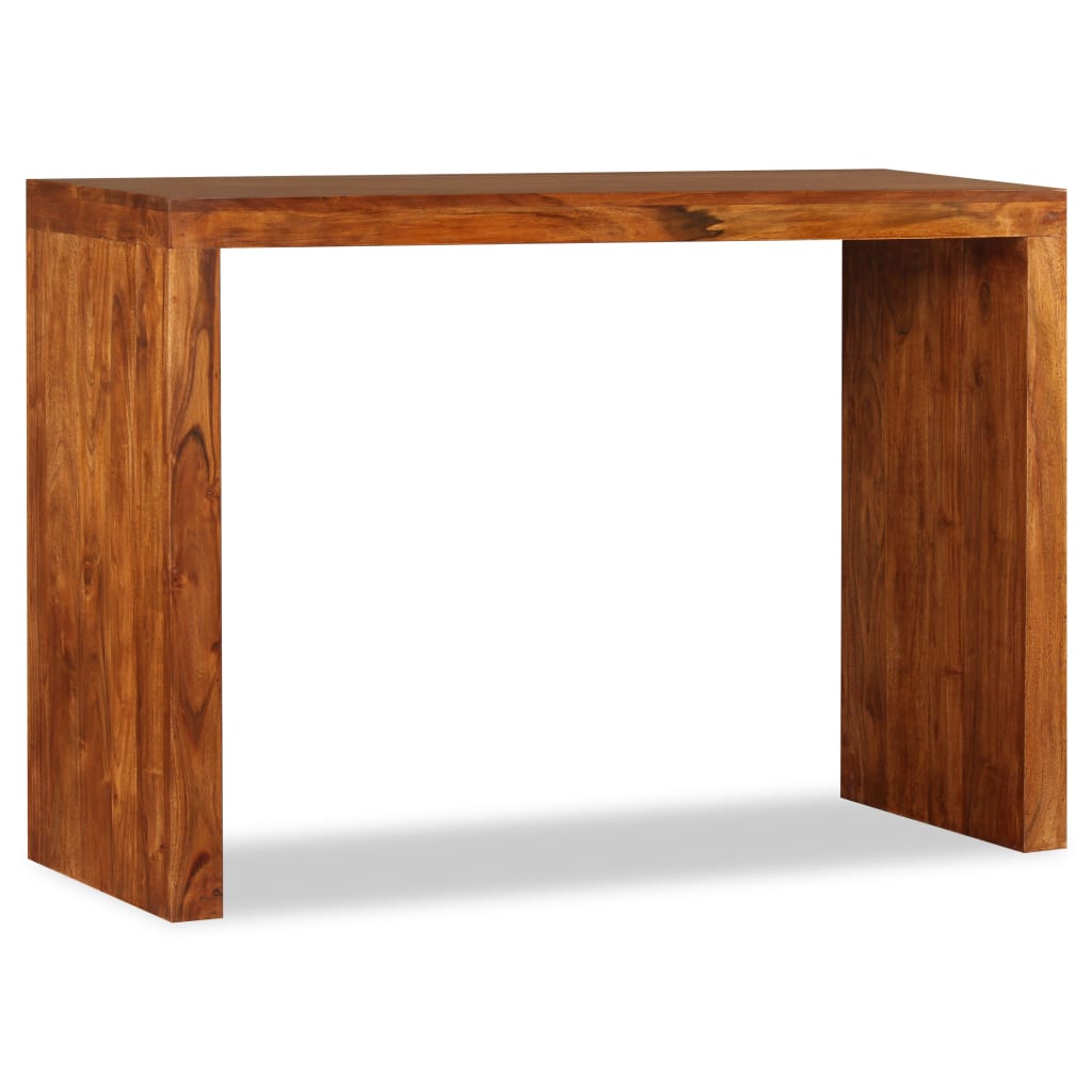 Table console Bois massif avec finition miel 110x40x76 cm