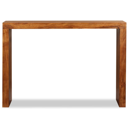 Table console Bois massif avec finition miel 110x40x76 cm