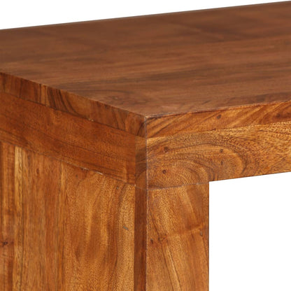 Table console Bois massif avec finition miel 110x40x76 cm