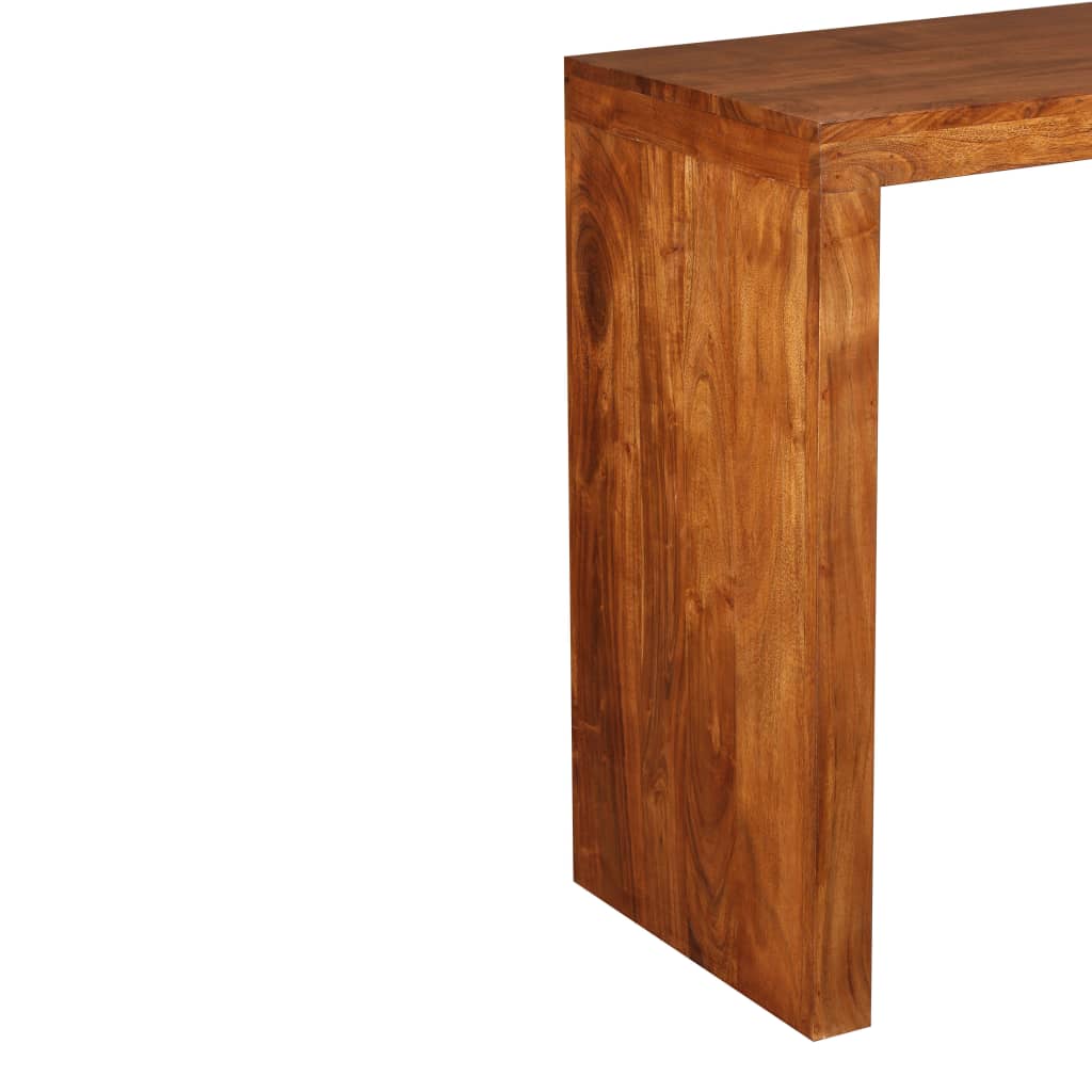 Table console Bois massif avec finition miel 110x40x76 cm