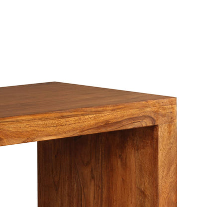 Table console Bois massif avec finition miel 110x40x76 cm