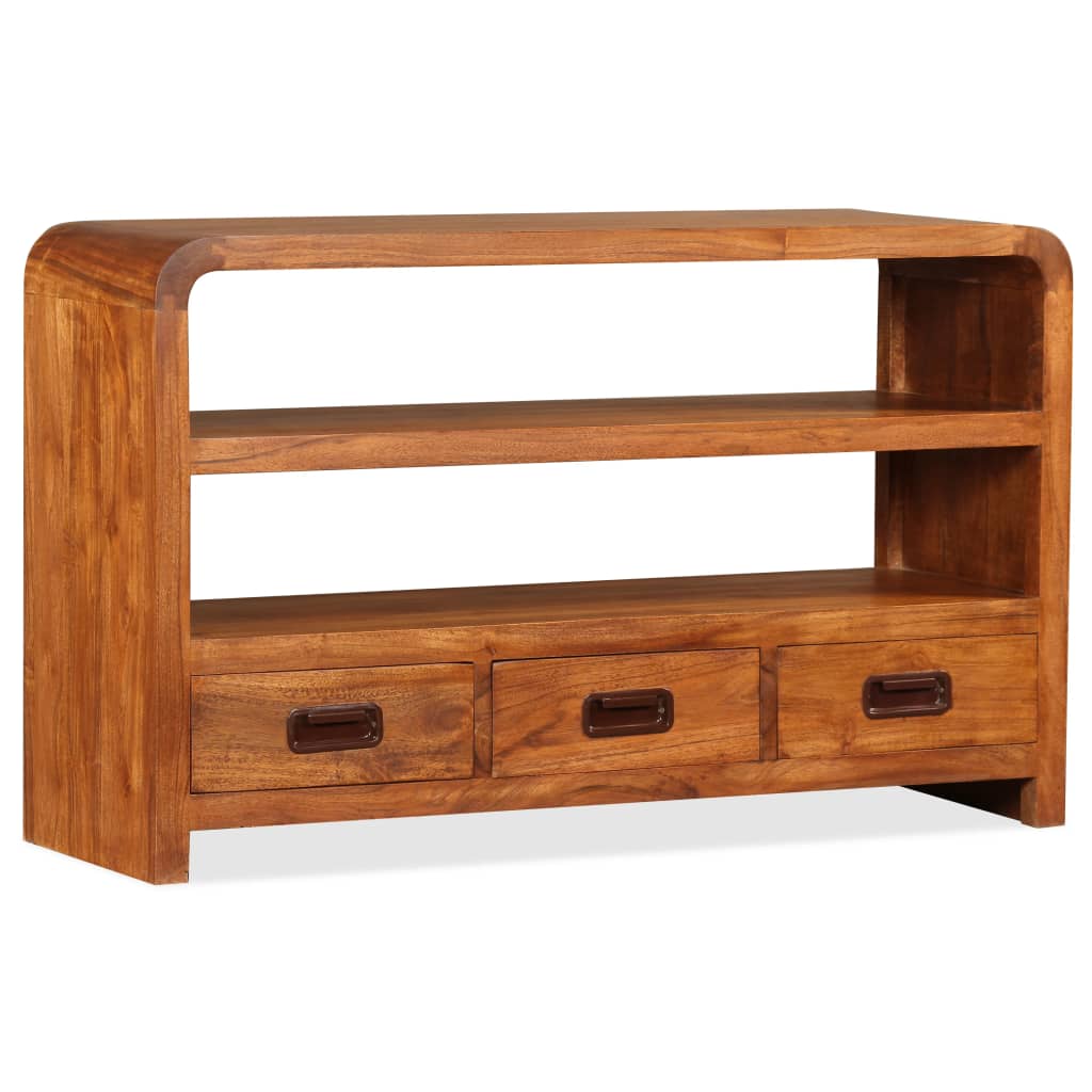 Meuble TV Bois d'acacia solide 90 x 30 x 55 cm