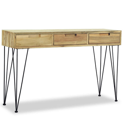 Table console 120x35x76 cm Teck massif