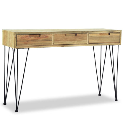 Table console 120x35x76 cm Teck massif