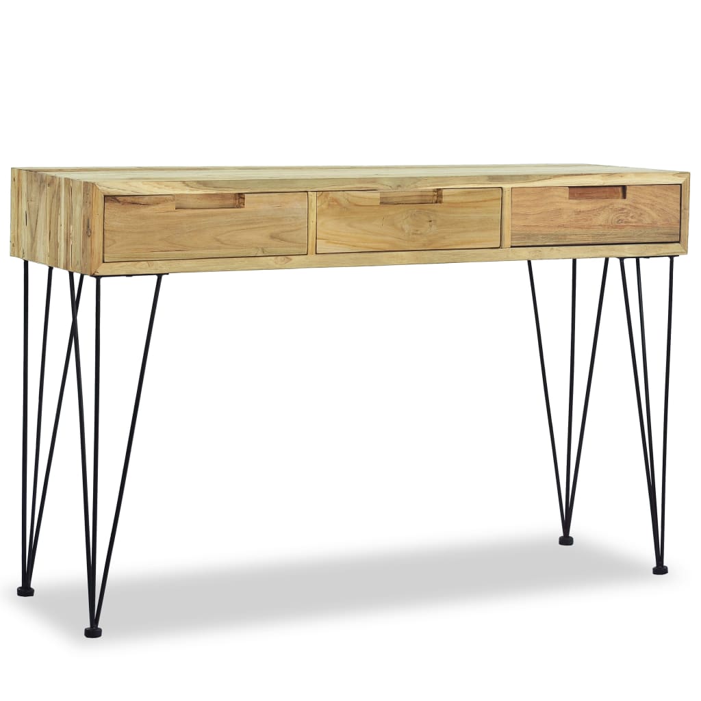 Table console 120x35x76 cm Teck massif