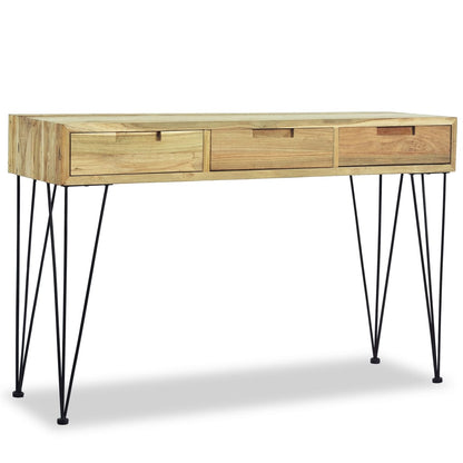 Table console 120x35x76 cm Teck massif