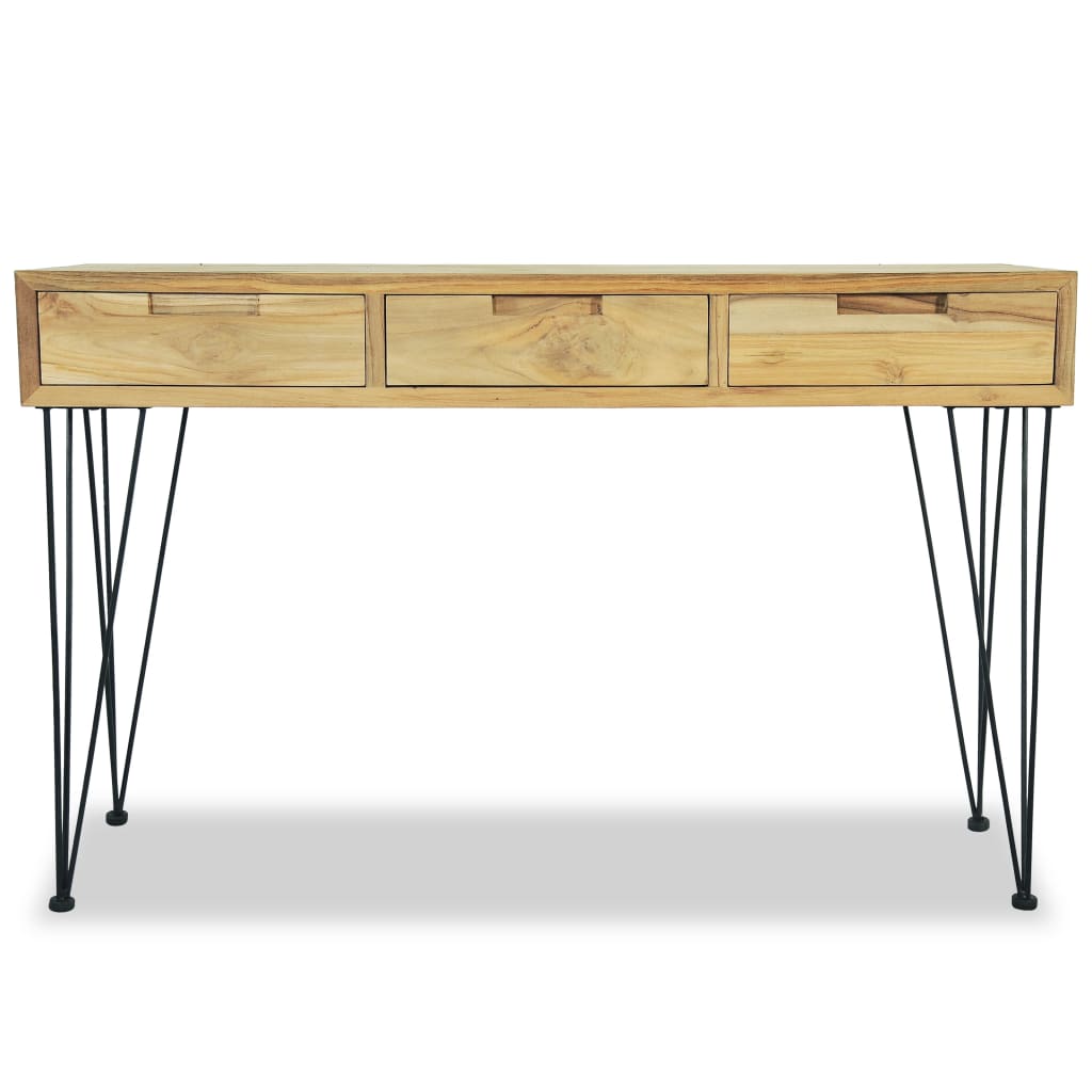 Table console 120x35x76 cm Teck massif