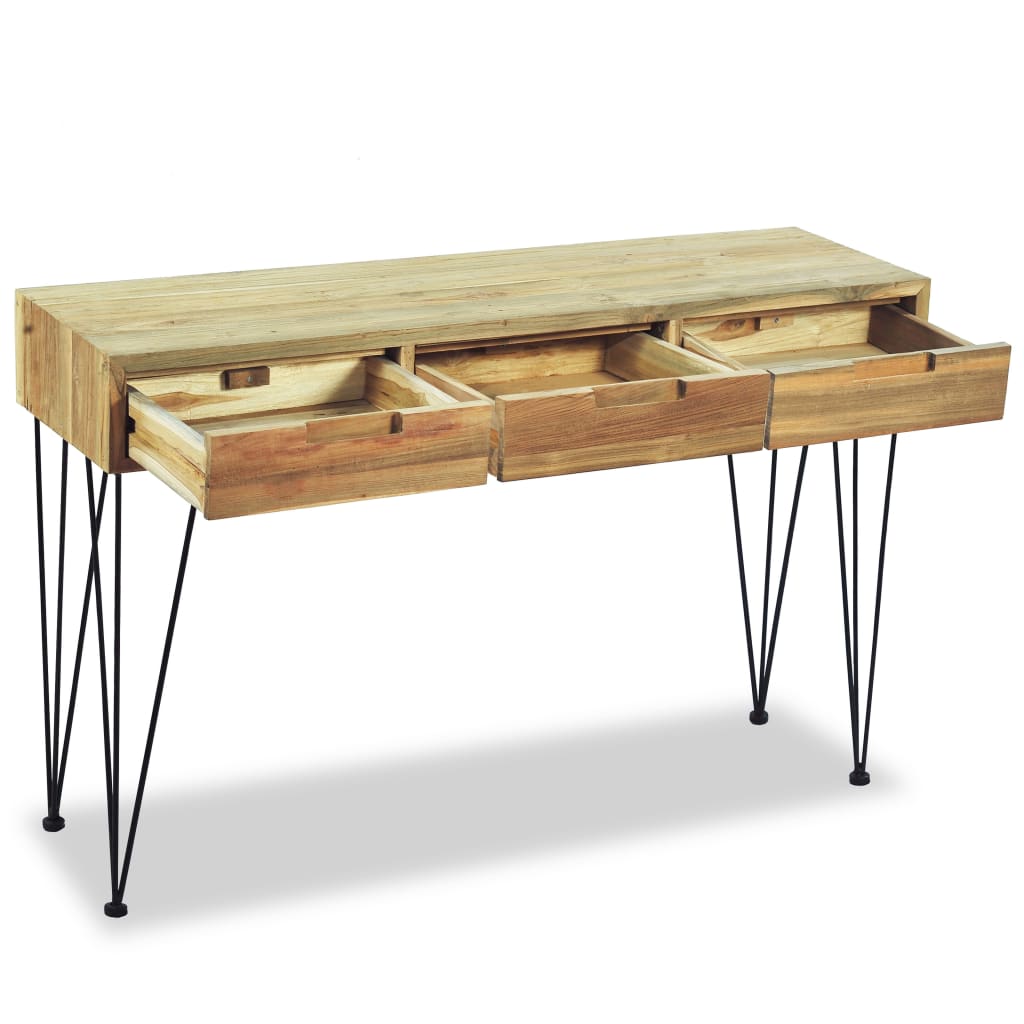 Table console 120x35x76 cm Teck massif