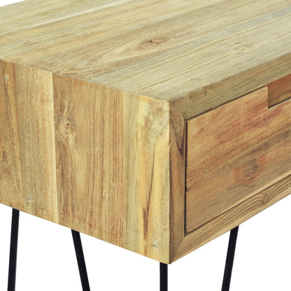 Table console 120x35x76 cm Teck massif