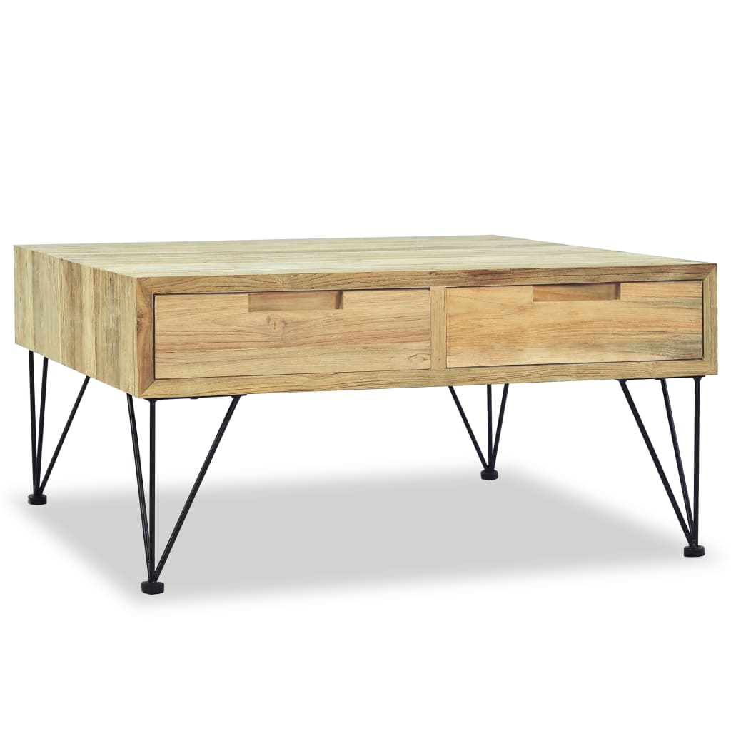 Table basse 80x80x40 cm Teck massif