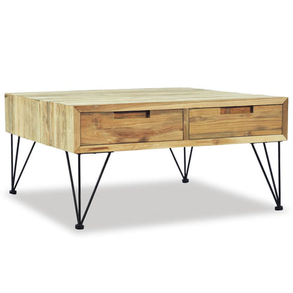 Table basse 80x80x40 cm Teck massif