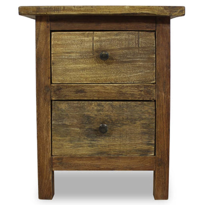 Table de chevet bois massif d'acajou 40x30x51 cm