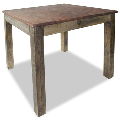 Table à manger bois de récupération mélangé 82x80x76 cm