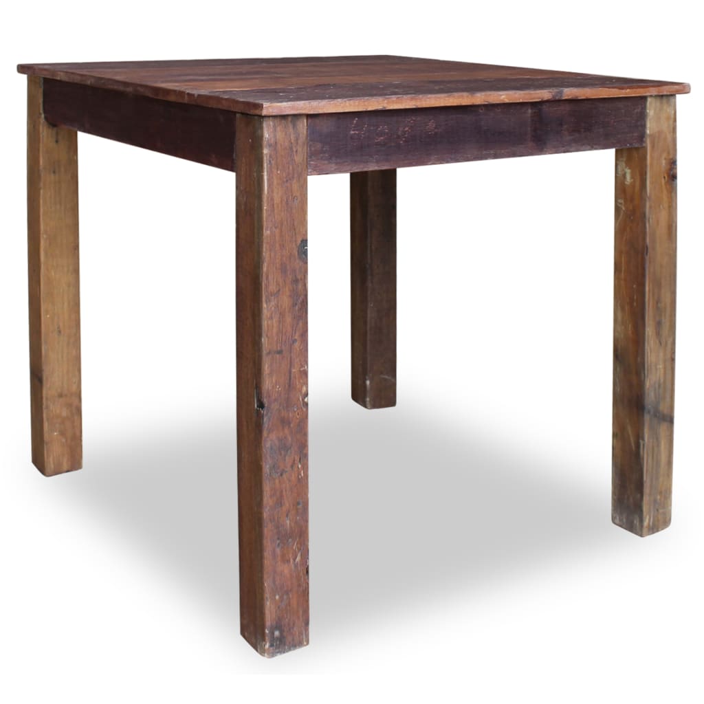 Table à manger bois de récupération mélangé 82x80x76 cm