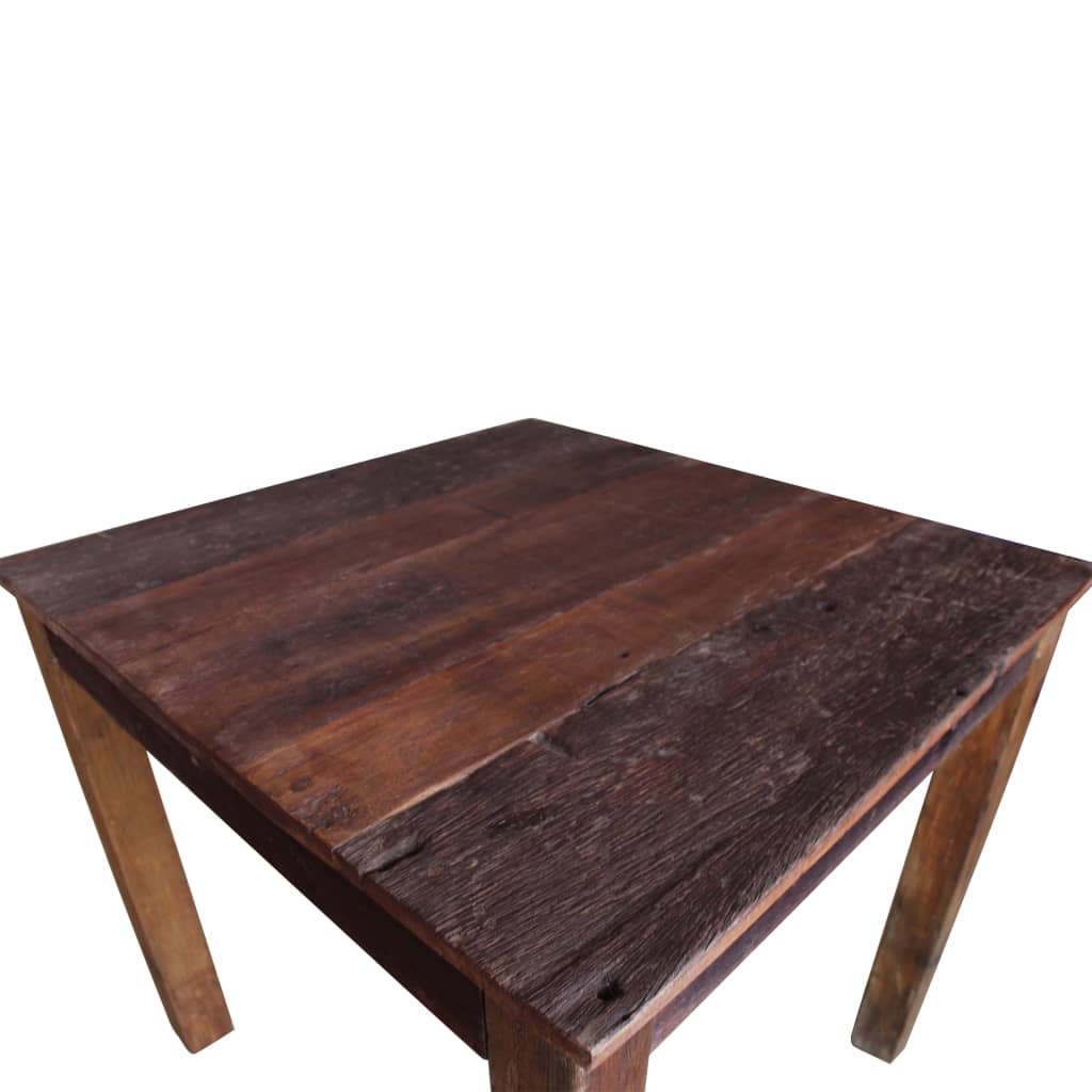 Table à manger bois de récupération mélangé 82x80x76 cm