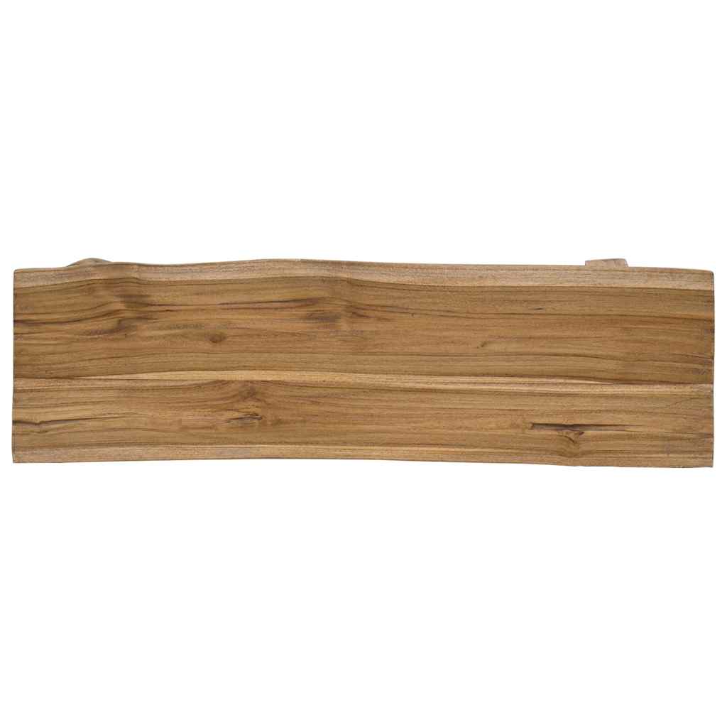 Banc bois de récupération mélangé et teck massif 100x28x43 cm