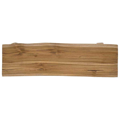 Banc bois de récupération mélangé et teck massif 100x28x43 cm