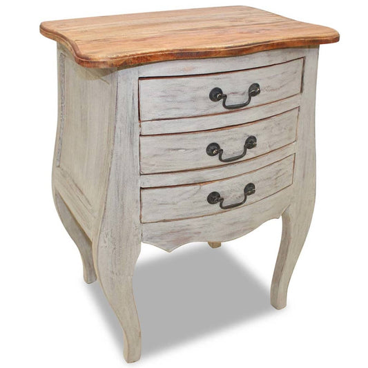 Table de chevet bois d'acajou massif 48x35x64 cm