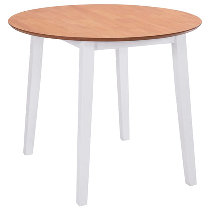 Table à manger ronde à abattant MDF blanc