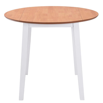 Table à manger ronde à abattant MDF blanc