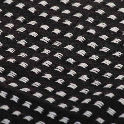 Couverture coton à carreaux 160x210 cm Noir