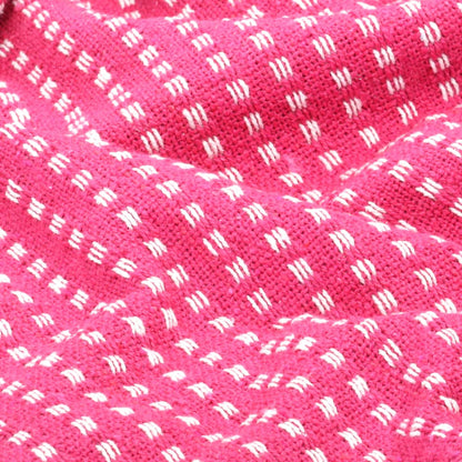 Couverture coton à carreaux 160x210 cm Rose