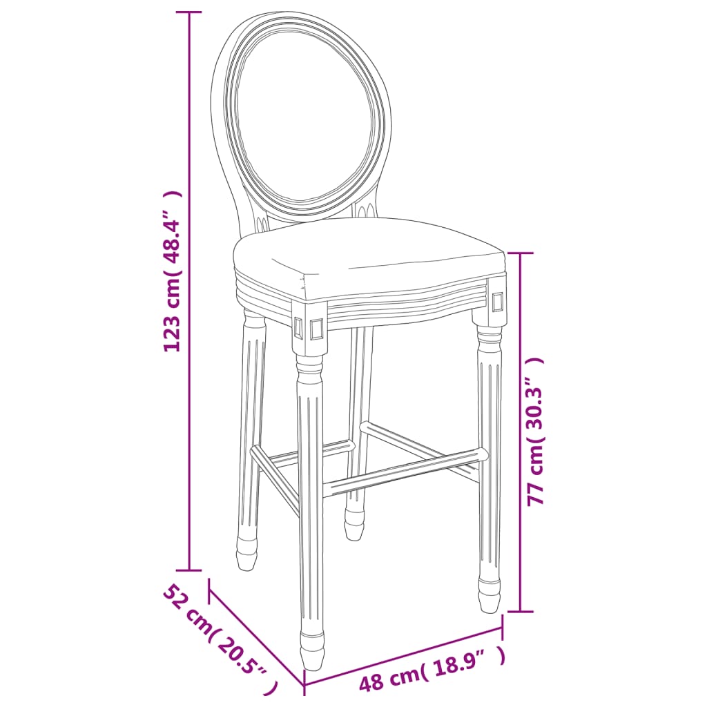 Tabourets de bar lot de 2 blanc lin