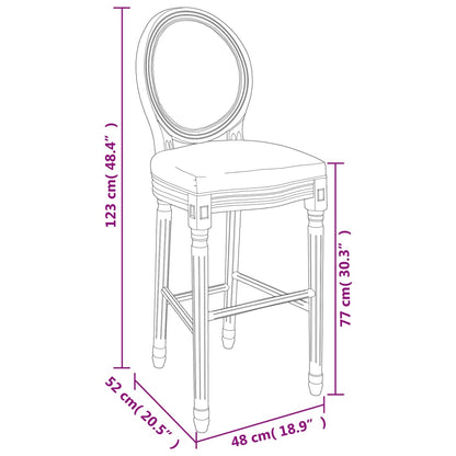 Tabourets de bar lot de 2 blanc lin