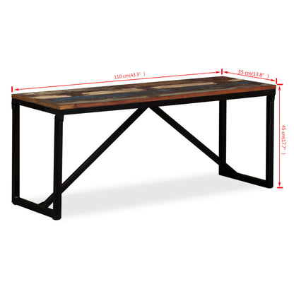 Banc 110 x 35 x 45 cm Bois de récupération massif