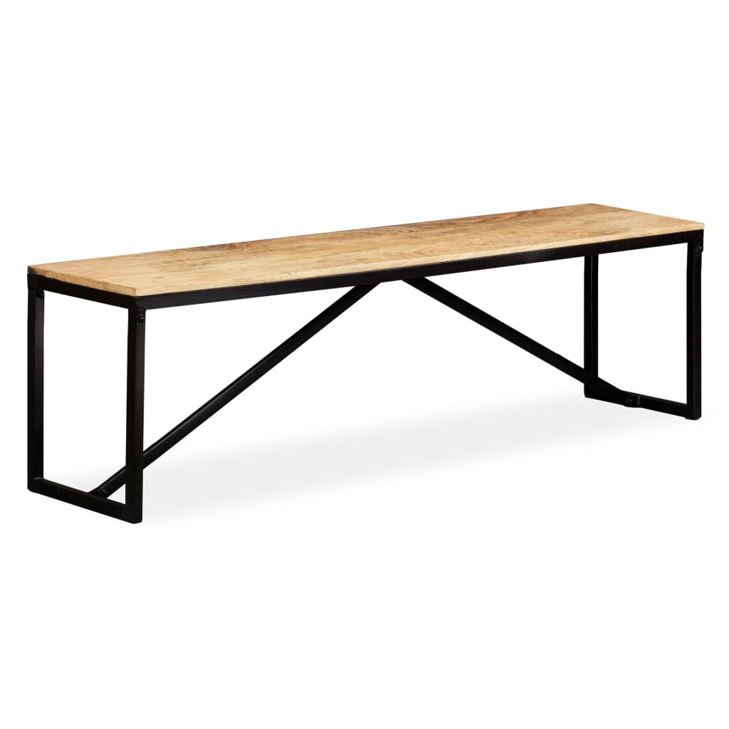 Banc Bois de manguier massif 160x35x45 cm