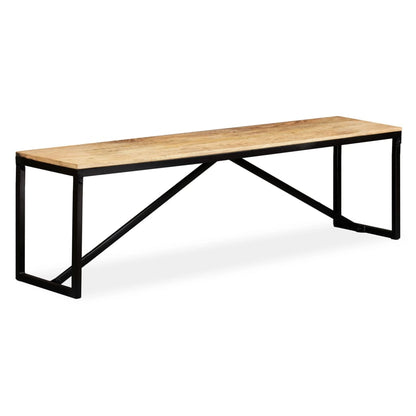 Banc Bois de manguier massif 160x35x45 cm