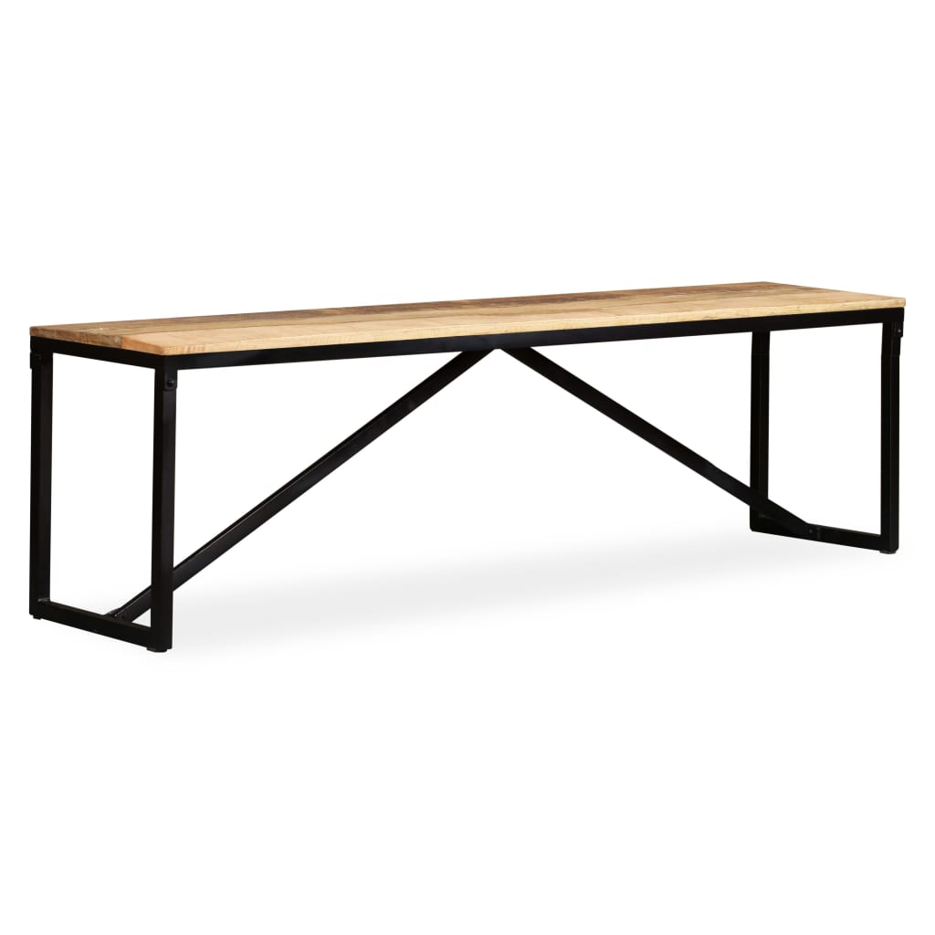 Banc Bois de manguier massif 160x35x45 cm