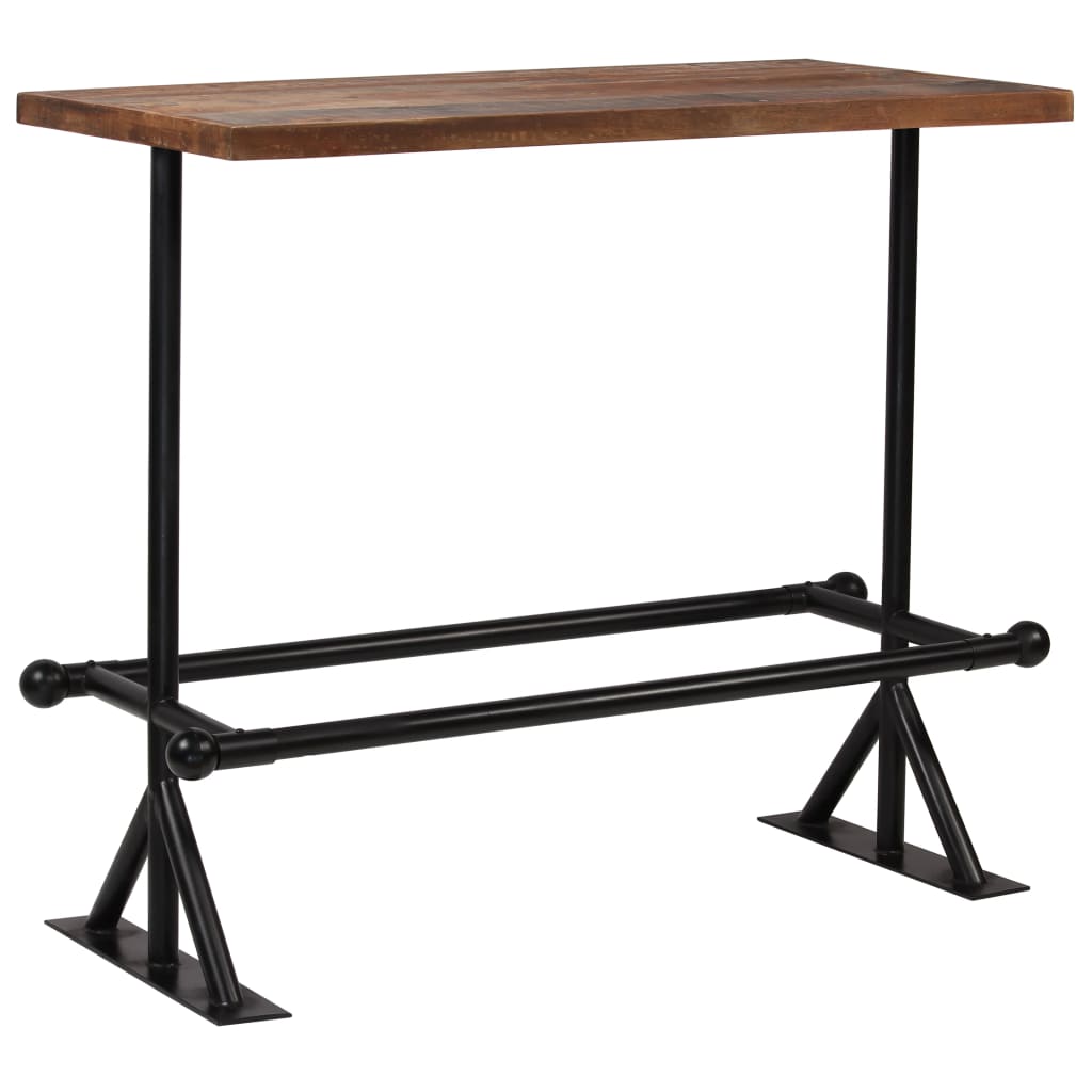 Table de bar Bois de récupération massif Marron foncé