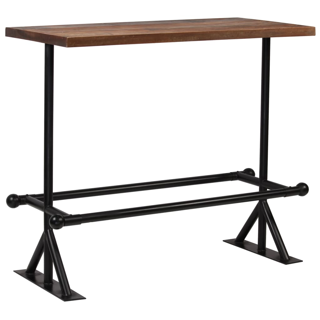 Table de bar Bois de récupération massif Marron foncé