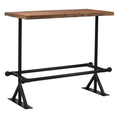 Table de bar Bois de récupération massif Marron foncé